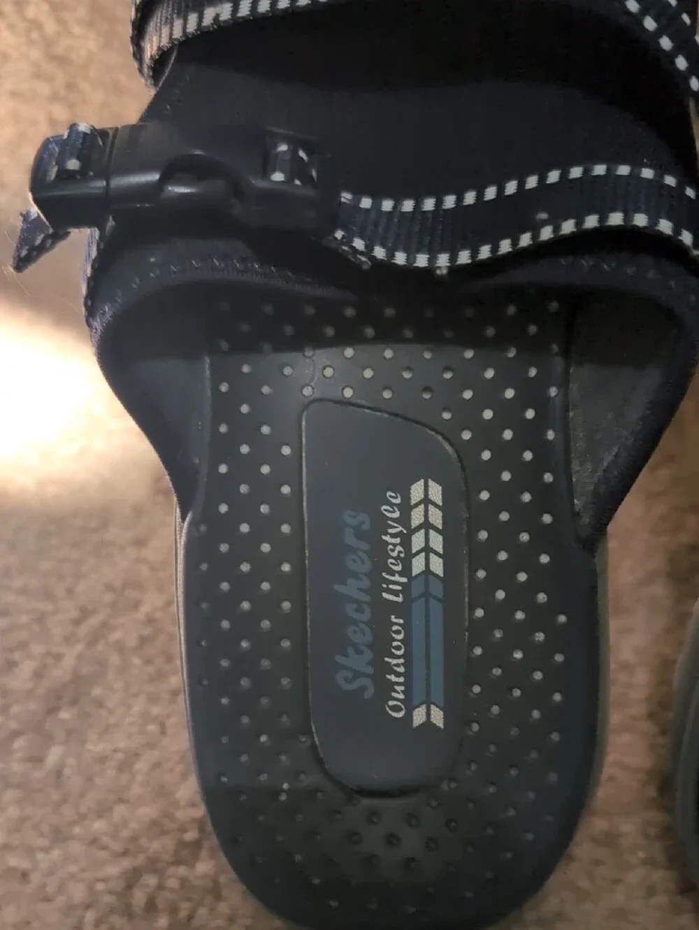 Skechers Navy Blue Slip-On Sport Sandals for Women